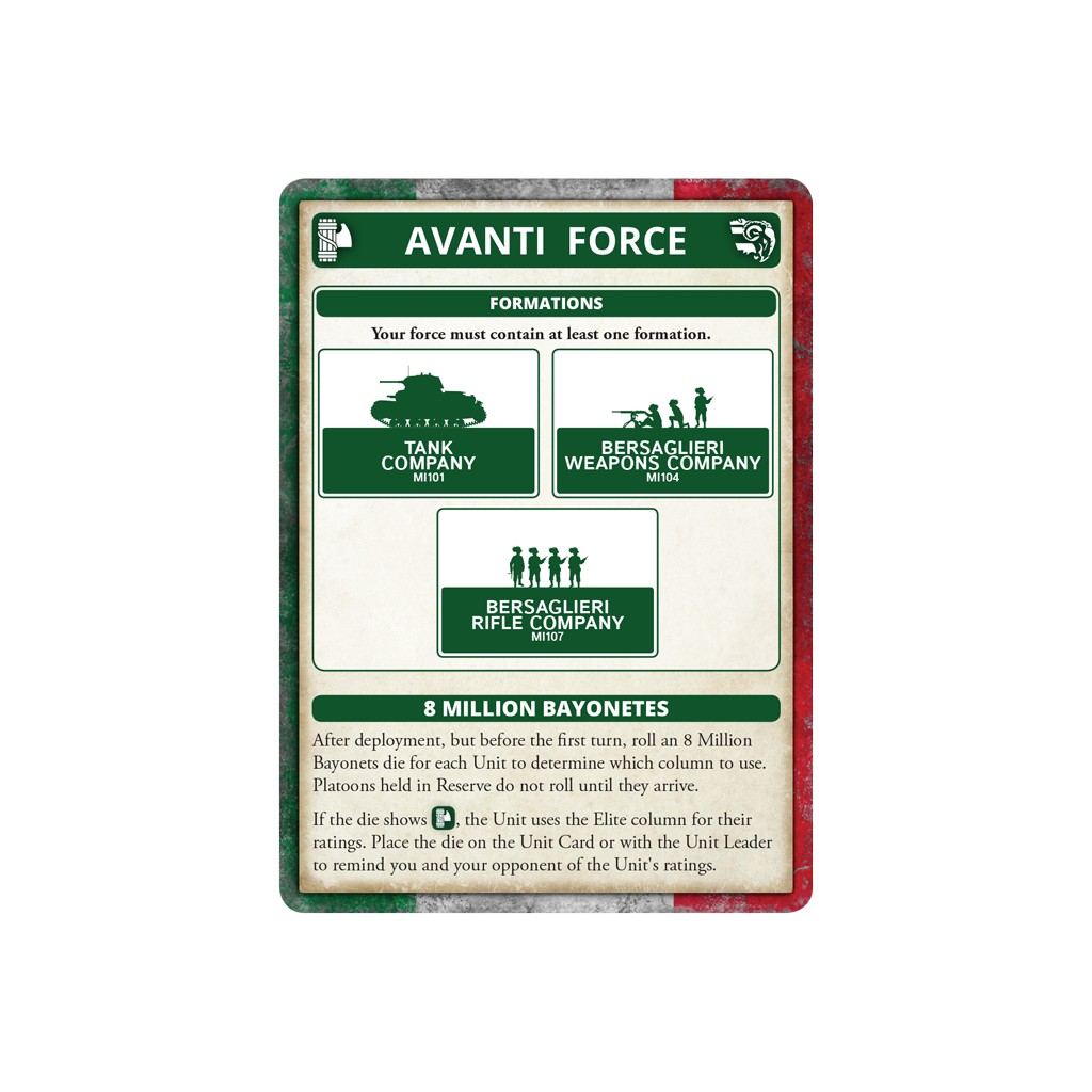 Flames of War - Bersaglieri Weapons Platoon