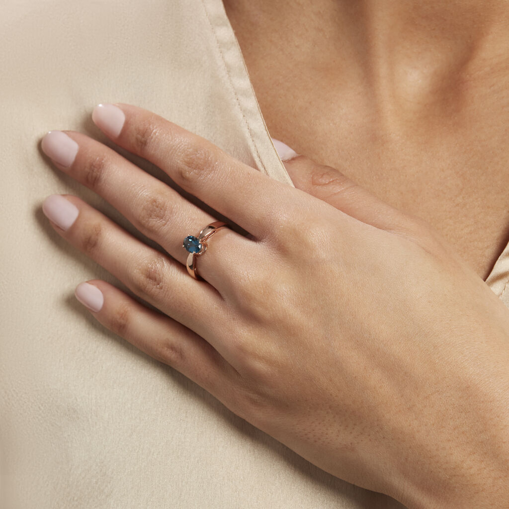 Bague Arzula Or Rose Topaze