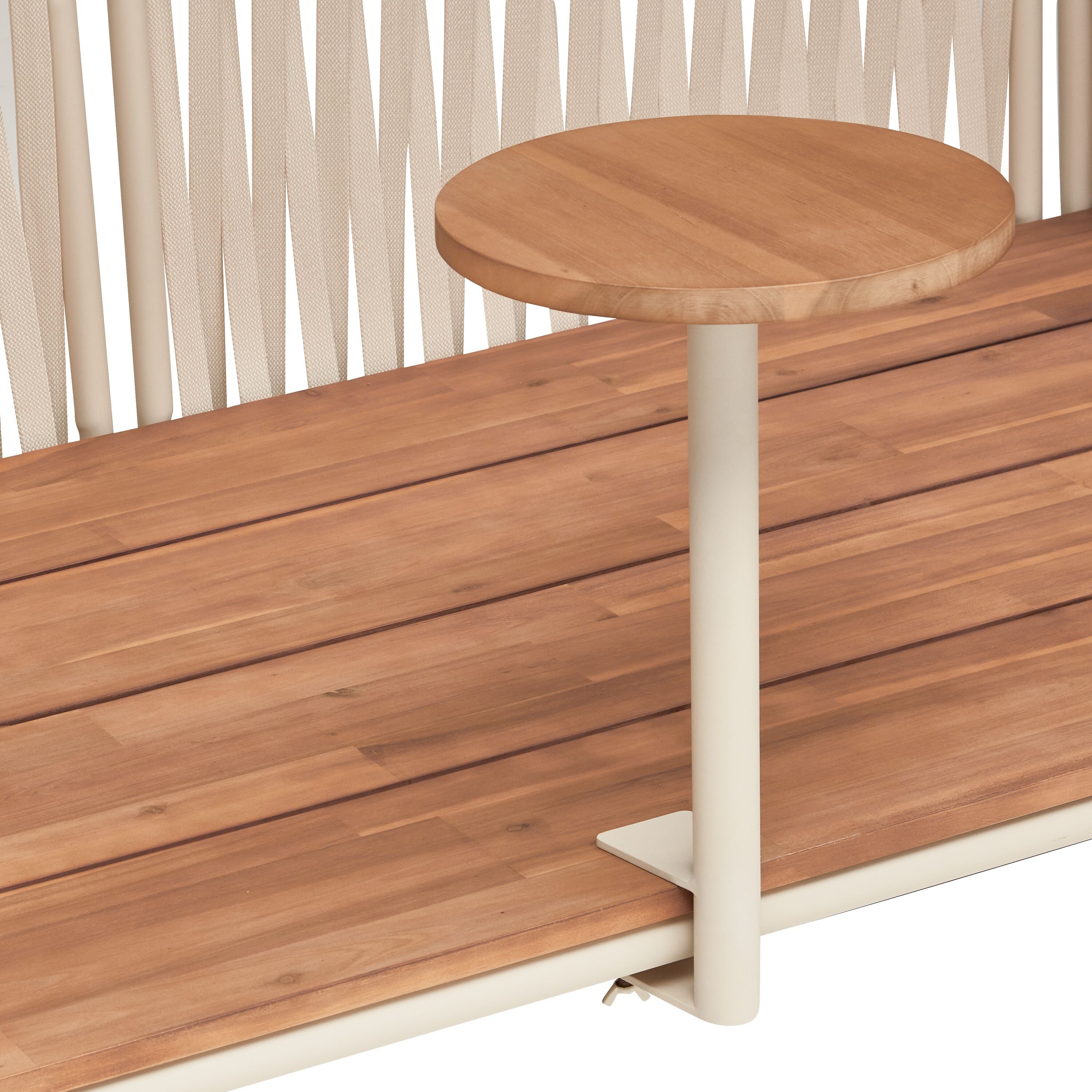NIHOA Lounge Anstecktisch - Akazie / B: 30.0 cm x T: 18.0 cm x H: 41.0 cm