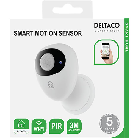 Deltaco smart bevægelsessensor PIR WiFi - hvid
