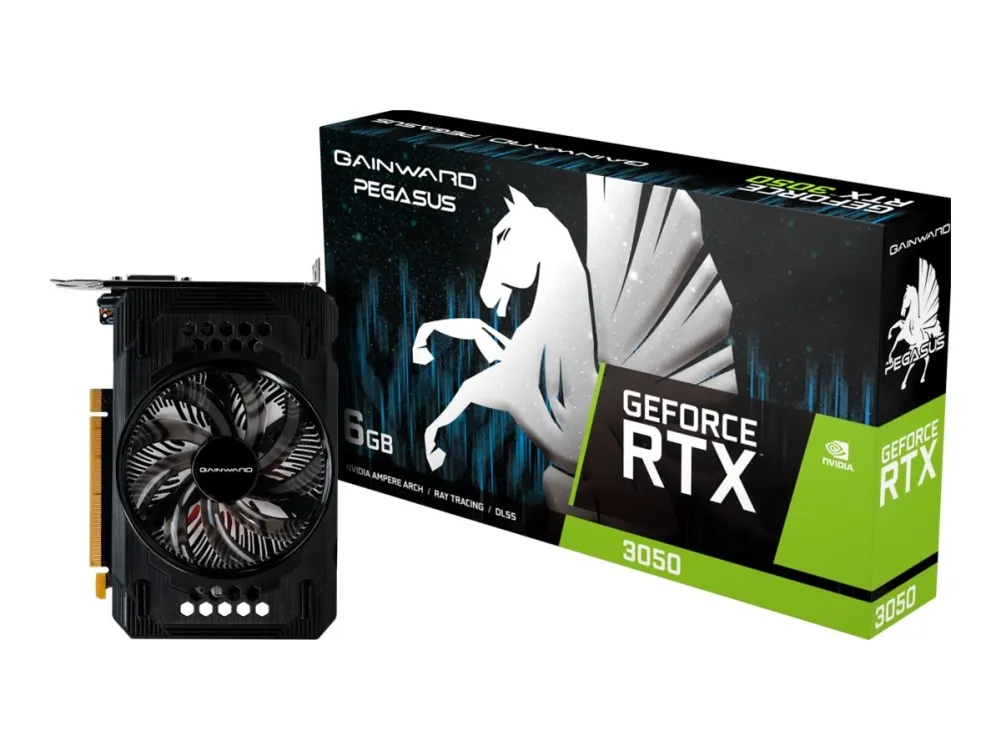 Gainward GeForce RTX 3050 Pegasus - Grafikkort - GF RTX 3050 - 6 GB GDDR6 - PCIe 4.0 - DisplayPort, DVI, HDMI