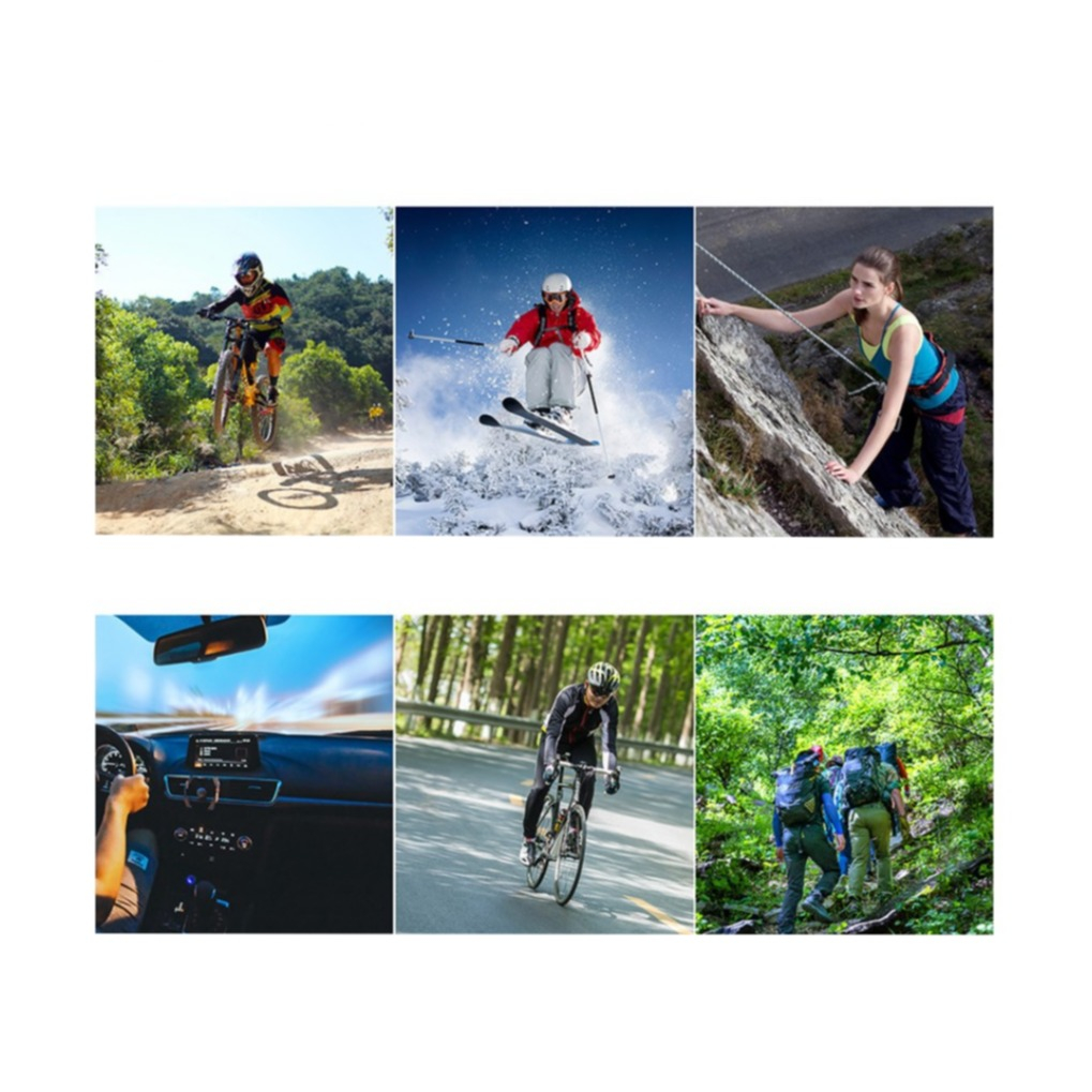 4K@60fps Ultra HD Action Cam WiFi Kamera 170° Weitwinkel 2“ IPS Display Micro SD Kartenslot und Fernauslöser   Halterungen (IP44) - Schwarz