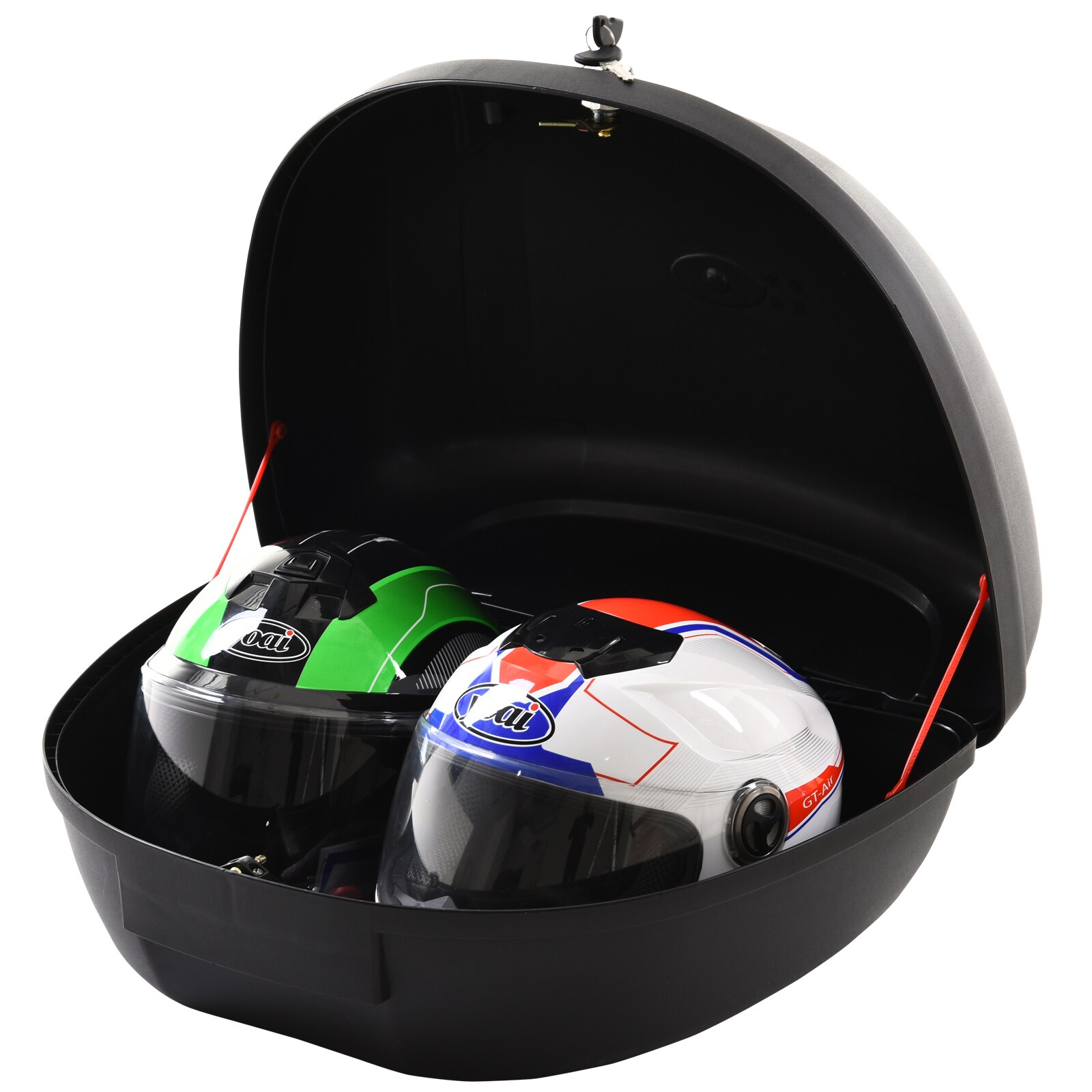 HOMCOM Motorradkoffer für Roller und Mofas schwarz 59 x 43 x 33 cm (LxBxH)