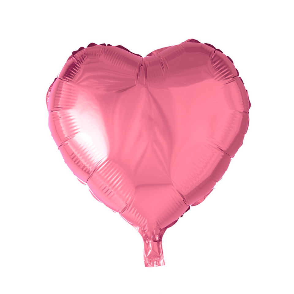 Helium Ballon Hart Lichtroze 45cm leeg