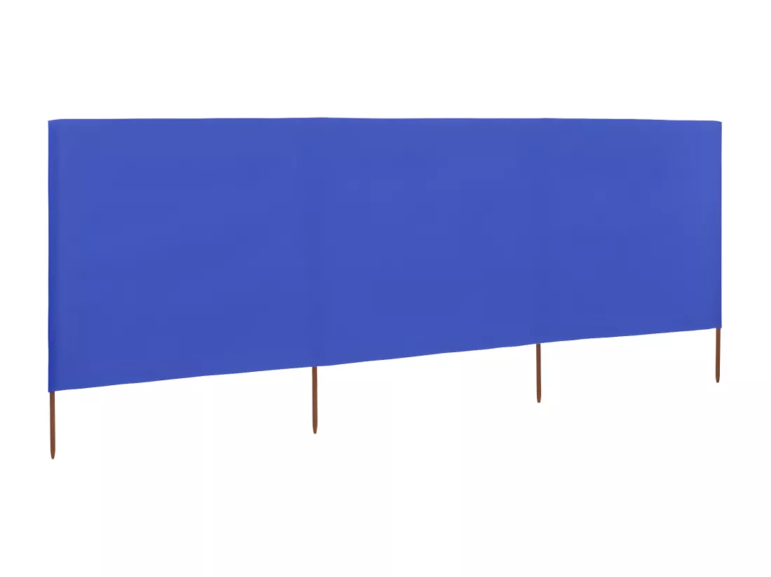 Paravent 3 panneaux Tissu 400 x 80 cm Bleu azuré