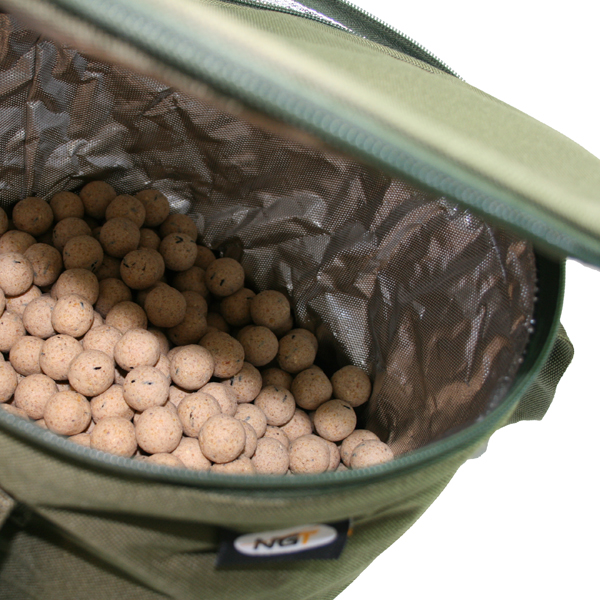 NGT Bait Bin Pliable avec fermeture éclaire