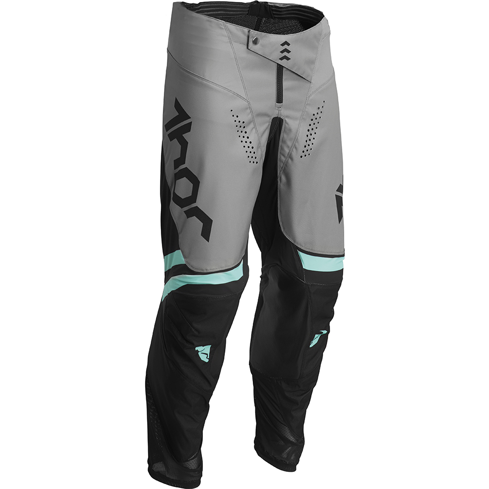 Thor Motocross - Pantalon enfant Pulse Cube Gris Clair / Noir / Mint