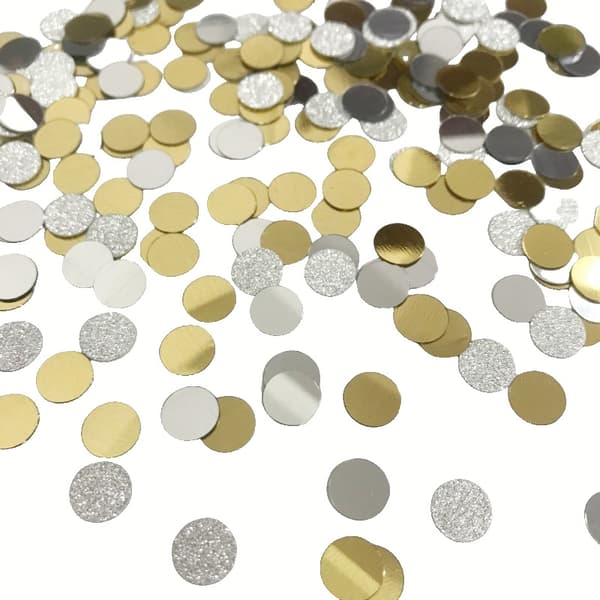 INF Glitterkonfetti, 8 mm runde paljettkonfetti 30g