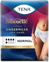 Tena Silhouette Underwear Normal Blanc Low Waist Culotte Incontinence Taille L 10 Pièces (795610)
