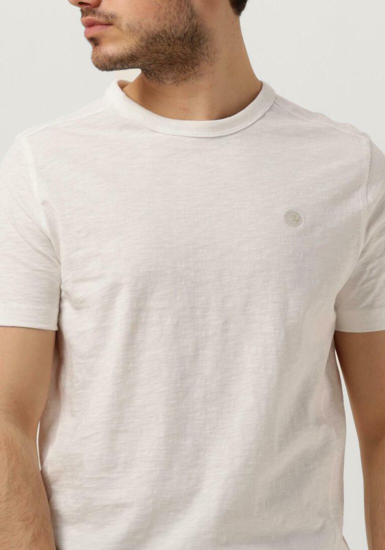 CAST IRON witte cast iron t-shirt short sleeve r-neck organic cotton slub essential