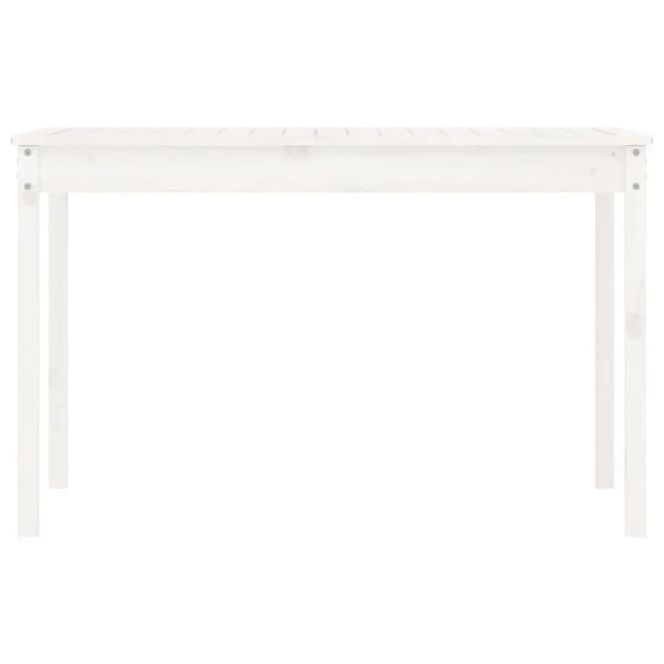 vidaXL - Tuintafel - Wit - Grenenhout - 121 x 82.5 x 76 cm