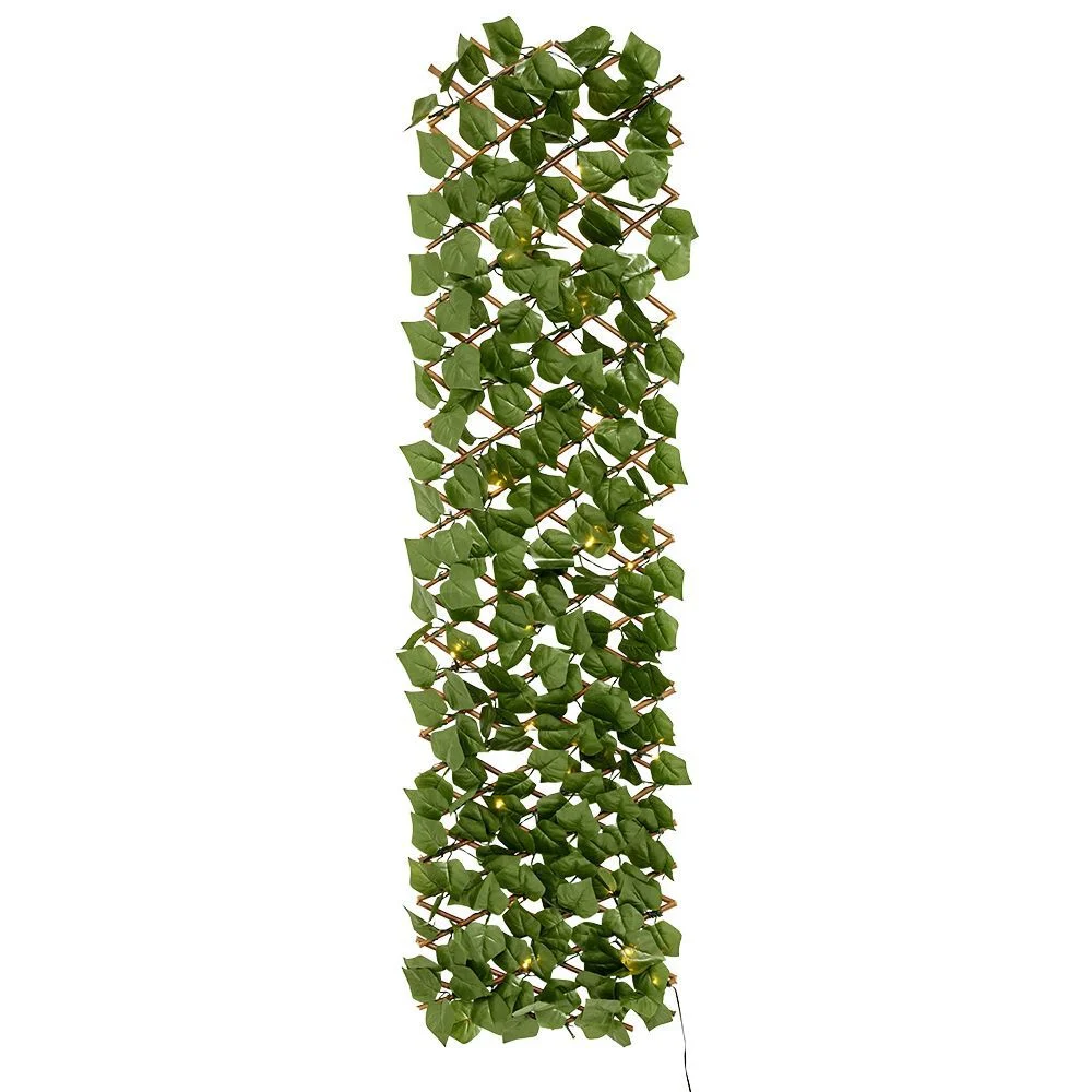 Treillis extérieur lumineux solaire plante grimpante artificielle H180