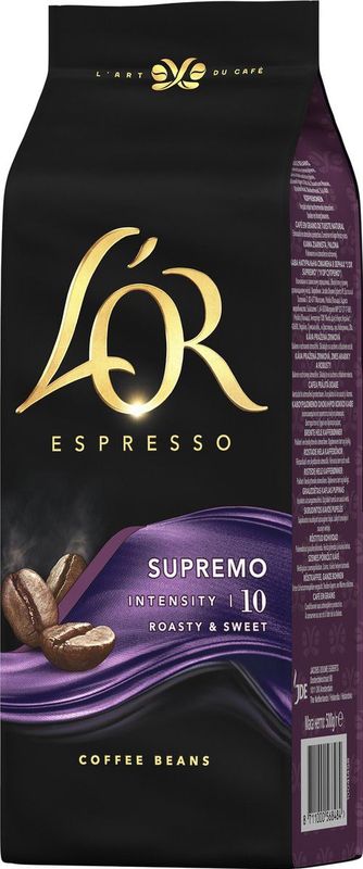 L'OR Espresso Supremo Koffiebonen - Intensiteit 10/12 - 4 x 500 gram