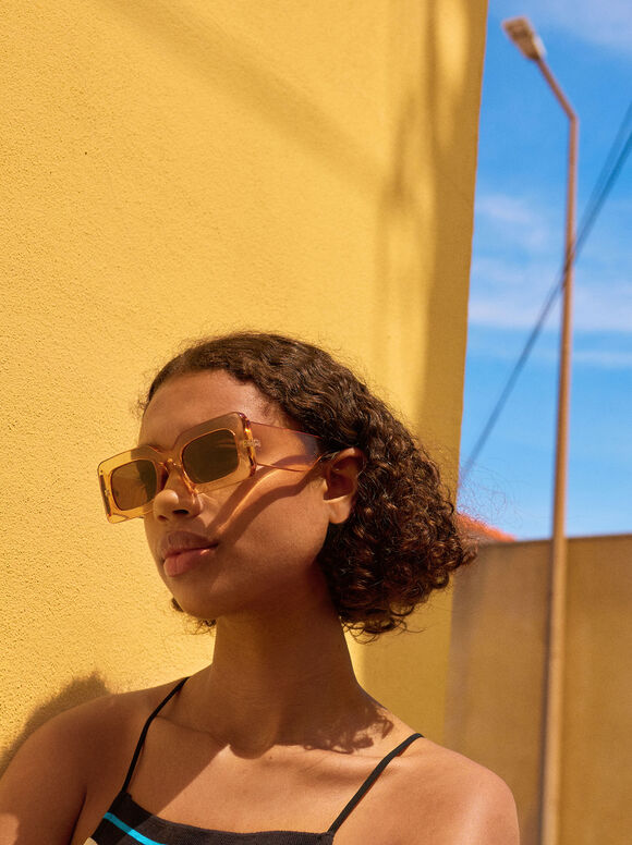 Gafas De Sol Cuadradas - Naranja