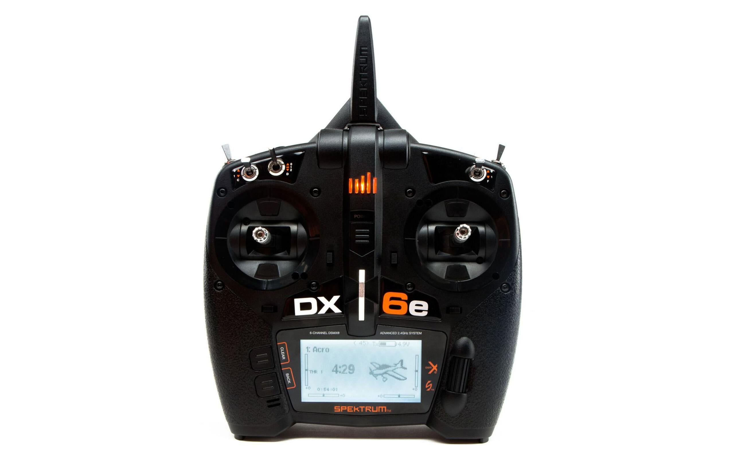 Fernsteuerung DX6e DSMX 6-Kanal (nur Sender)<br>2.4-GHz Sender mit 6 Kanälen für Flugmodelle