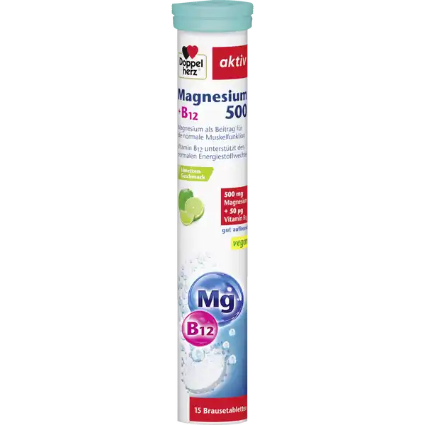 aktiv Magnesium 500 + B12 Brausetabletten