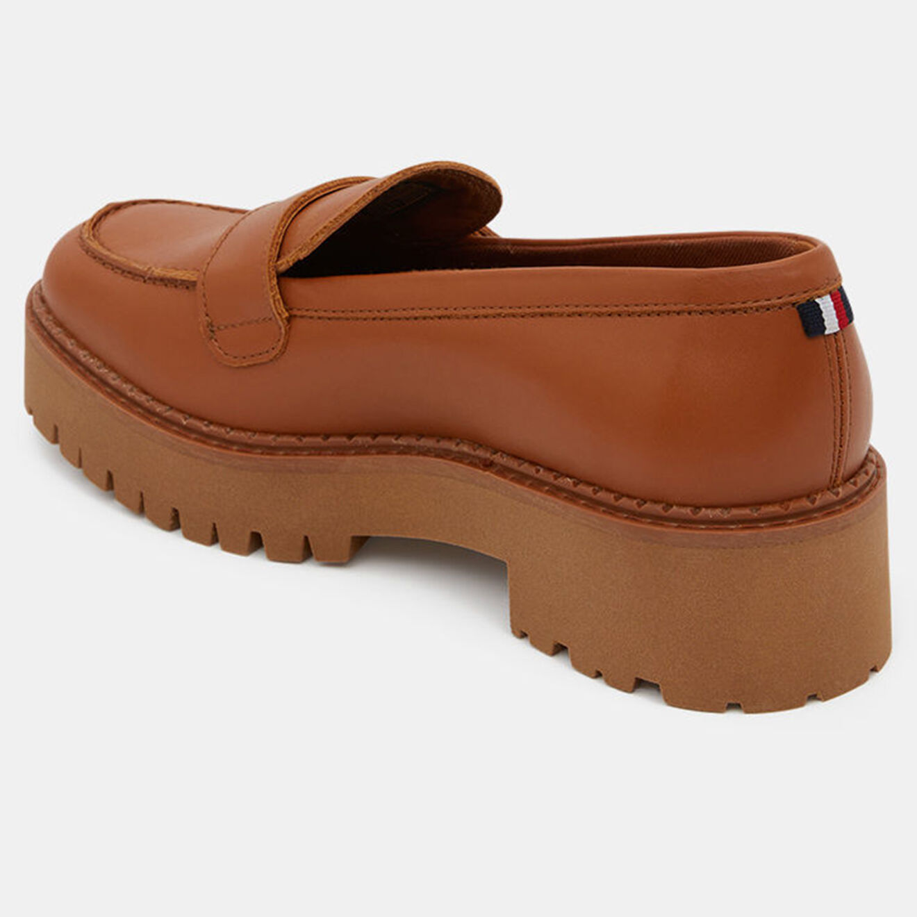 Tommy Hilfiger Mocassins en Cuir Chunky Loafer marron