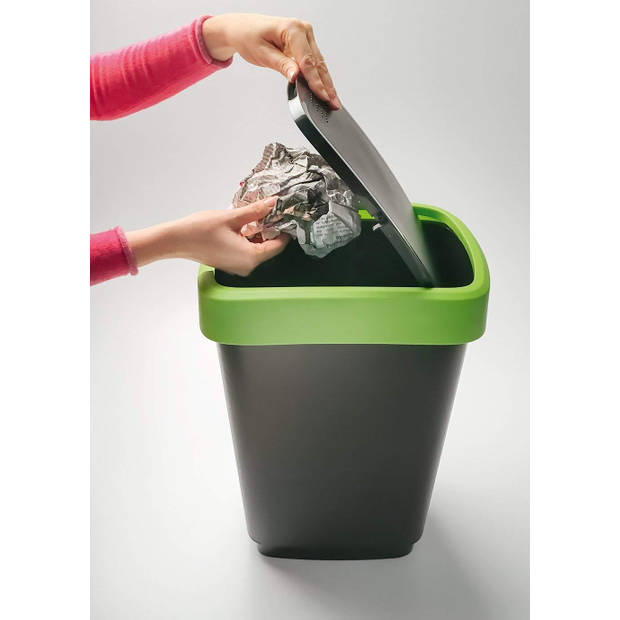 Rotho Twist afvalemmer 10 l - zwart