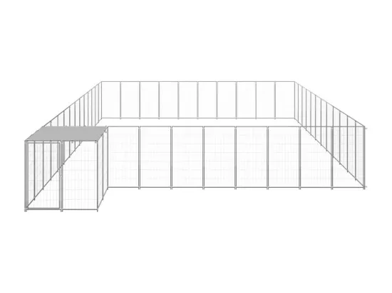 Chenil extérieur cage enclos argenté 770 x 550 x 110 cm 02_0000274
