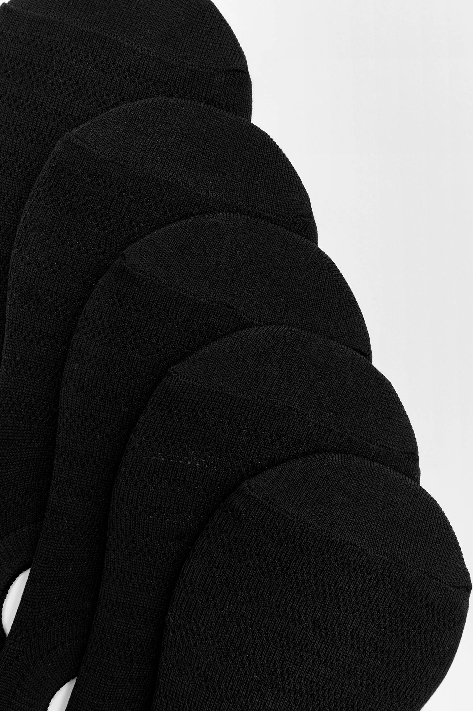 Pacote com 5 pares de meias invisíveis lisas - pretas