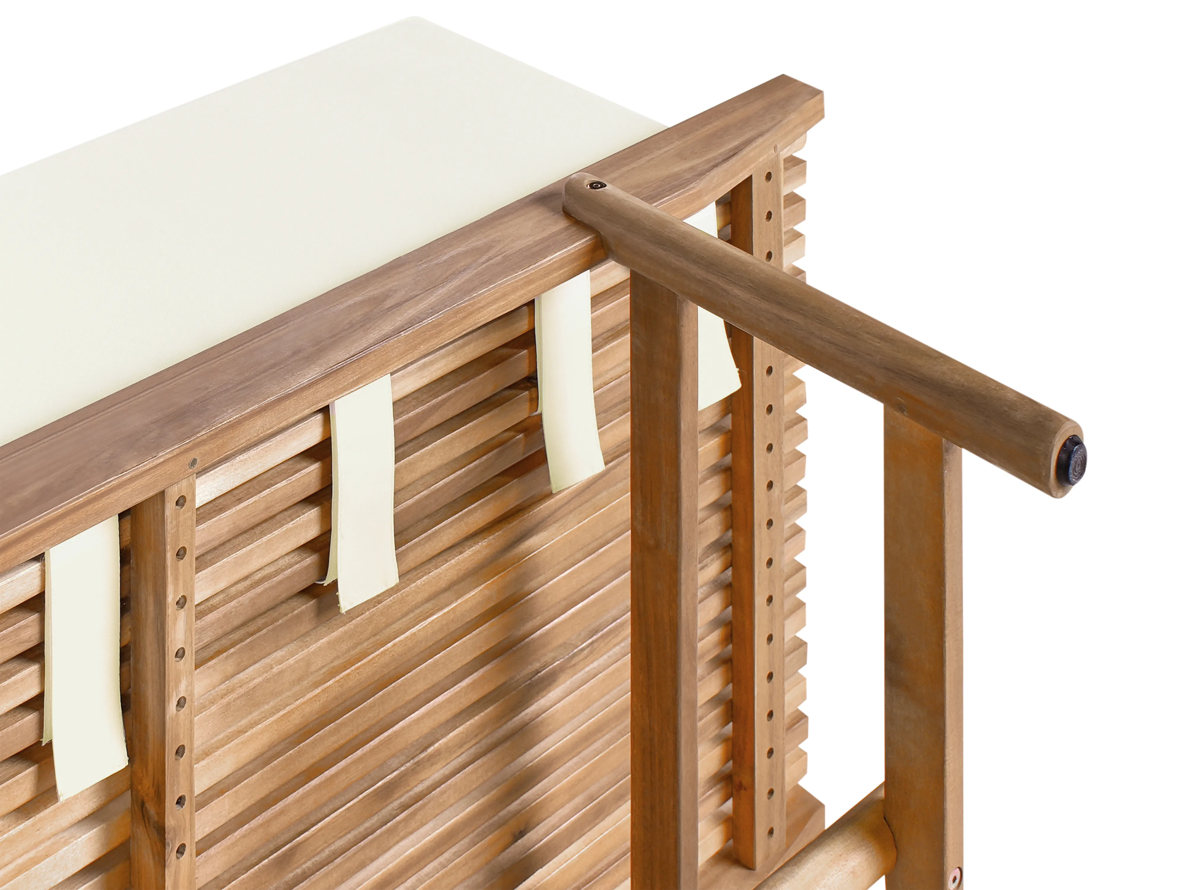 Tuinbank met zitkussen GIAVENO 210 cm Acaciahout Gebroken wit