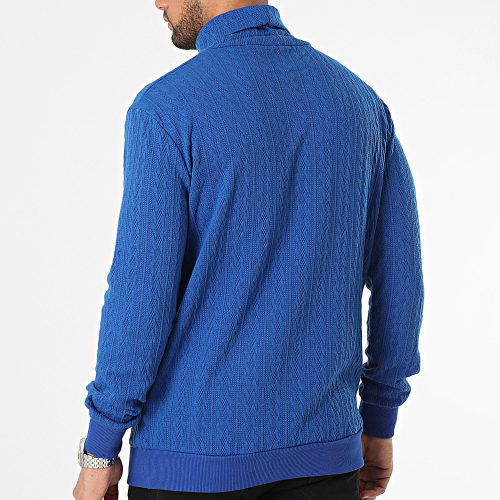 Pull Col Roulé Bleu Roi