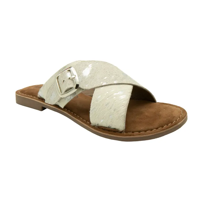 Lazamani Crossed Straps Slippers Dames