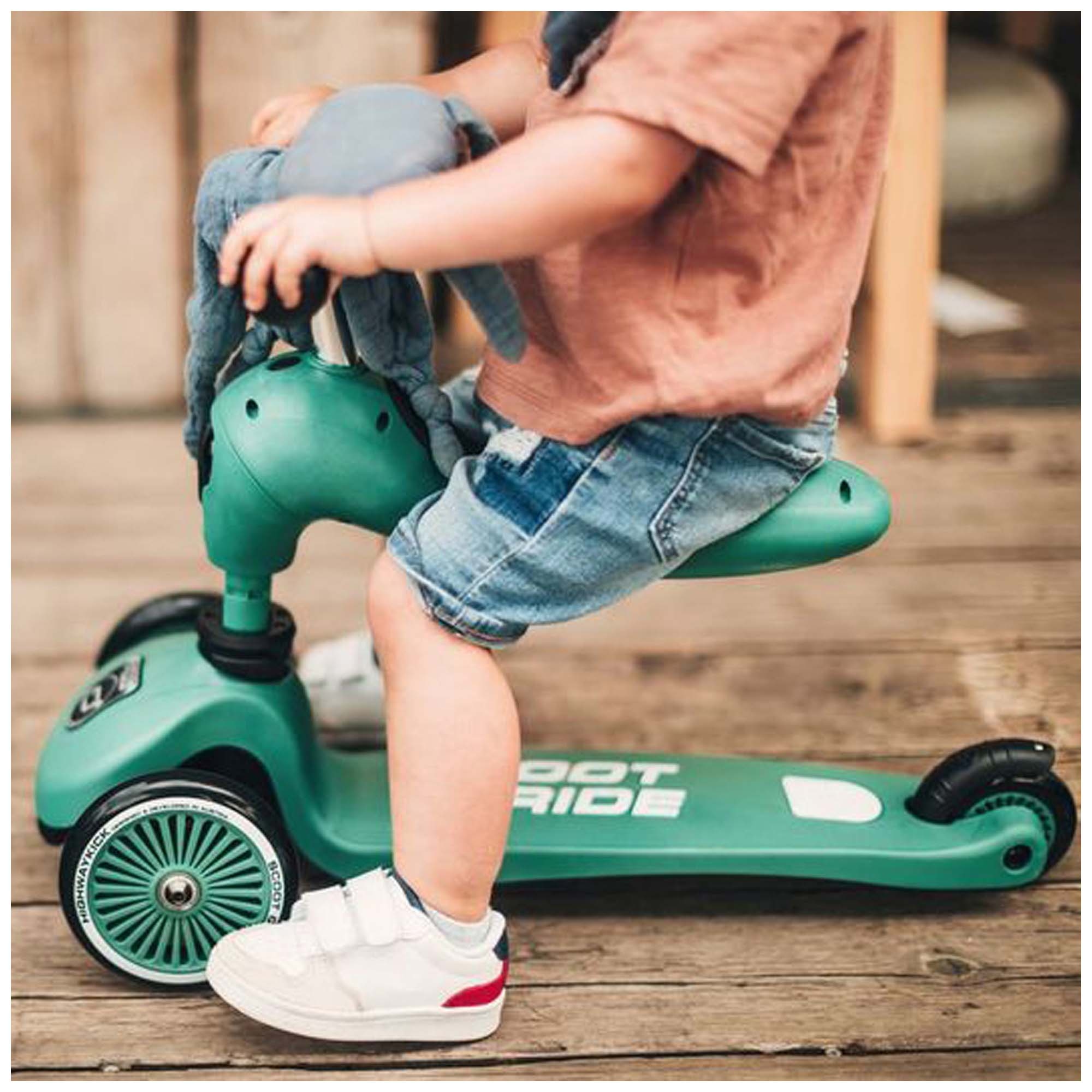 Scoot and Ride Highwaykick 1 loopfiets en step groen
