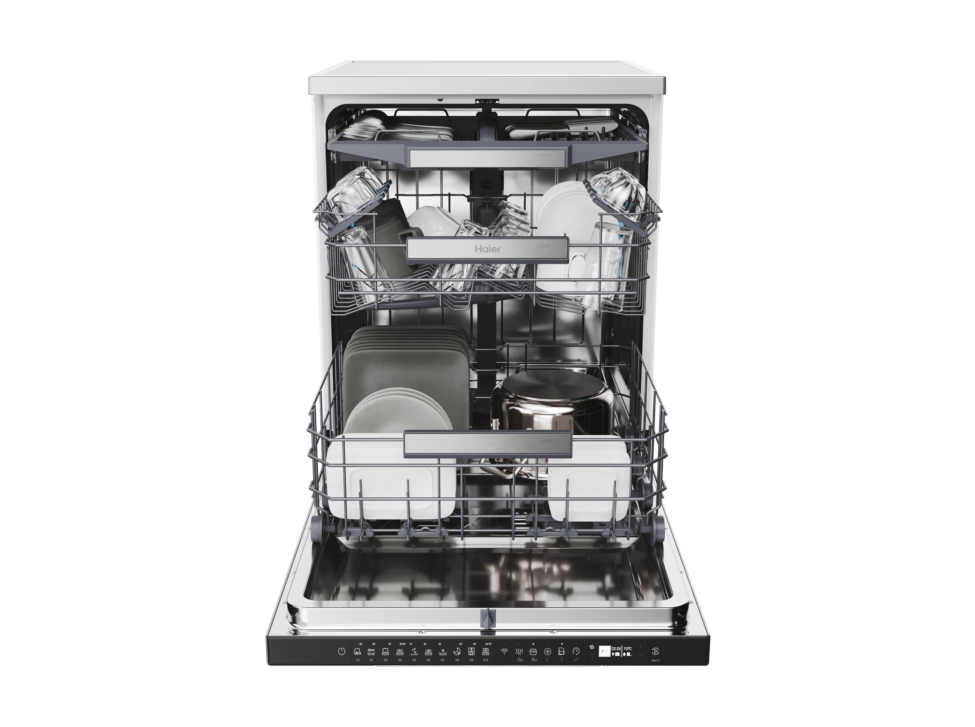 MÁQUINA DE LAVAR LOIÇA HAIER XF 6C2M1PX INOX C 16 CONJUNTOS