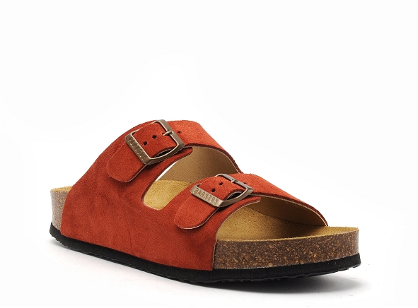 Plakton mules et sabots plats femme cp beta 340010 orange