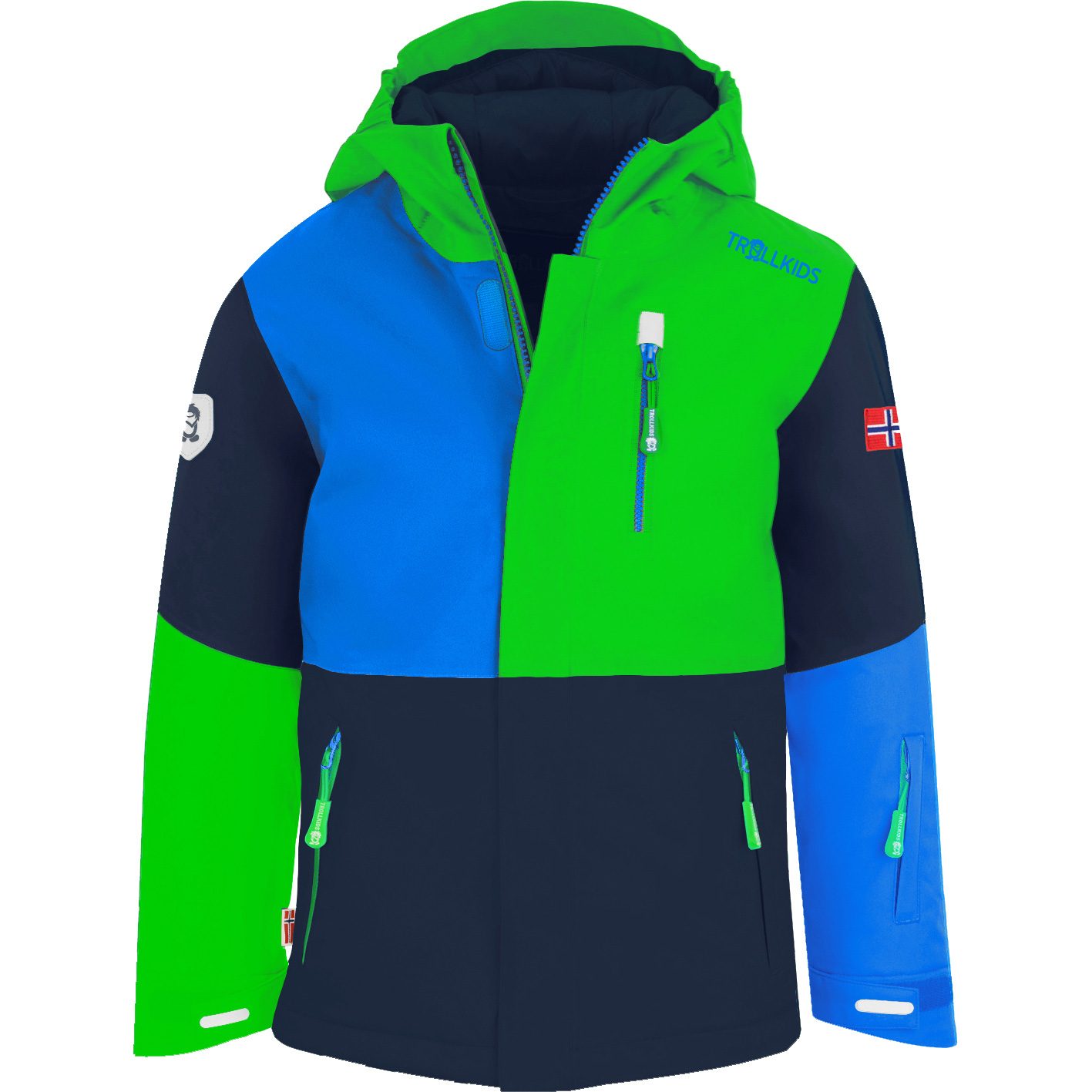 Trollkids Hallingdal Skijacke Kinder bright green