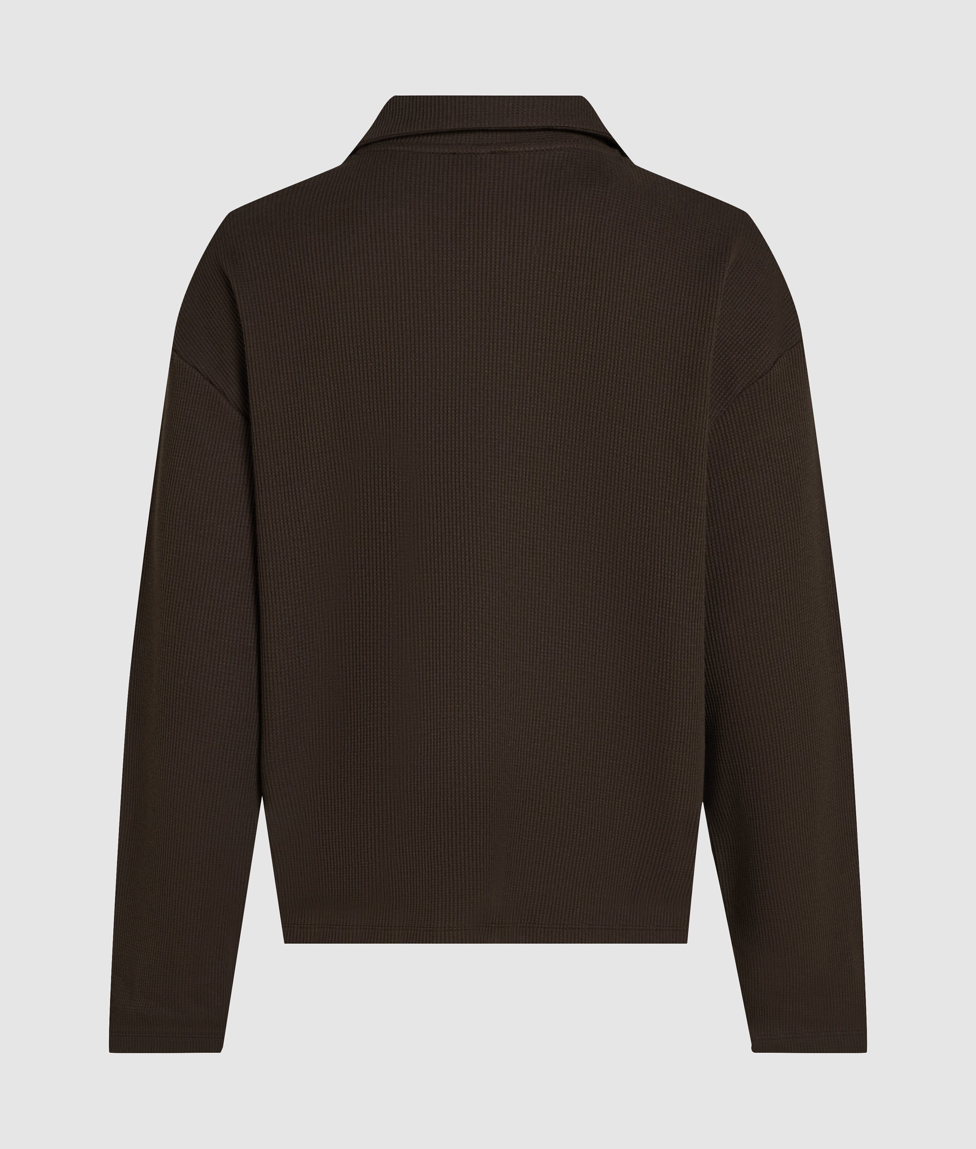 Waffle loungewear poloshirt