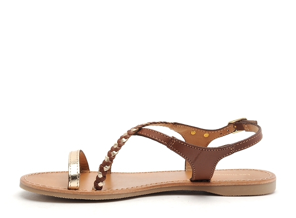 Les tropeziennes nu pieds plats femme hanano marron