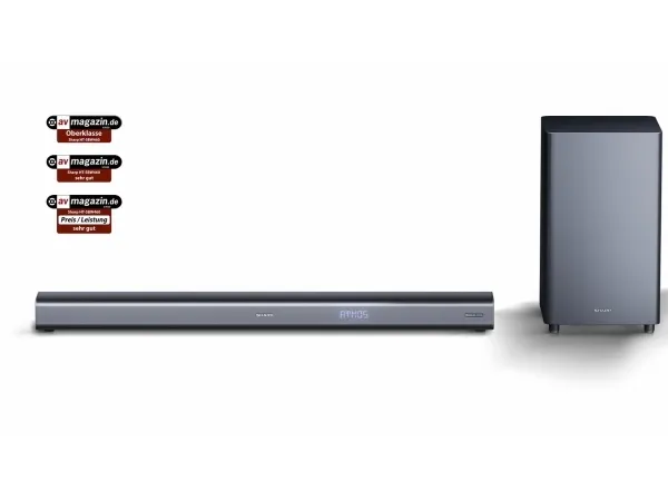 Sharp HT-SBW460 - Lydbarsystem - til hjemmebiograf - 3.1.kanal - trådløs - Bluetooth - 220 Watt (Total) - mat sort