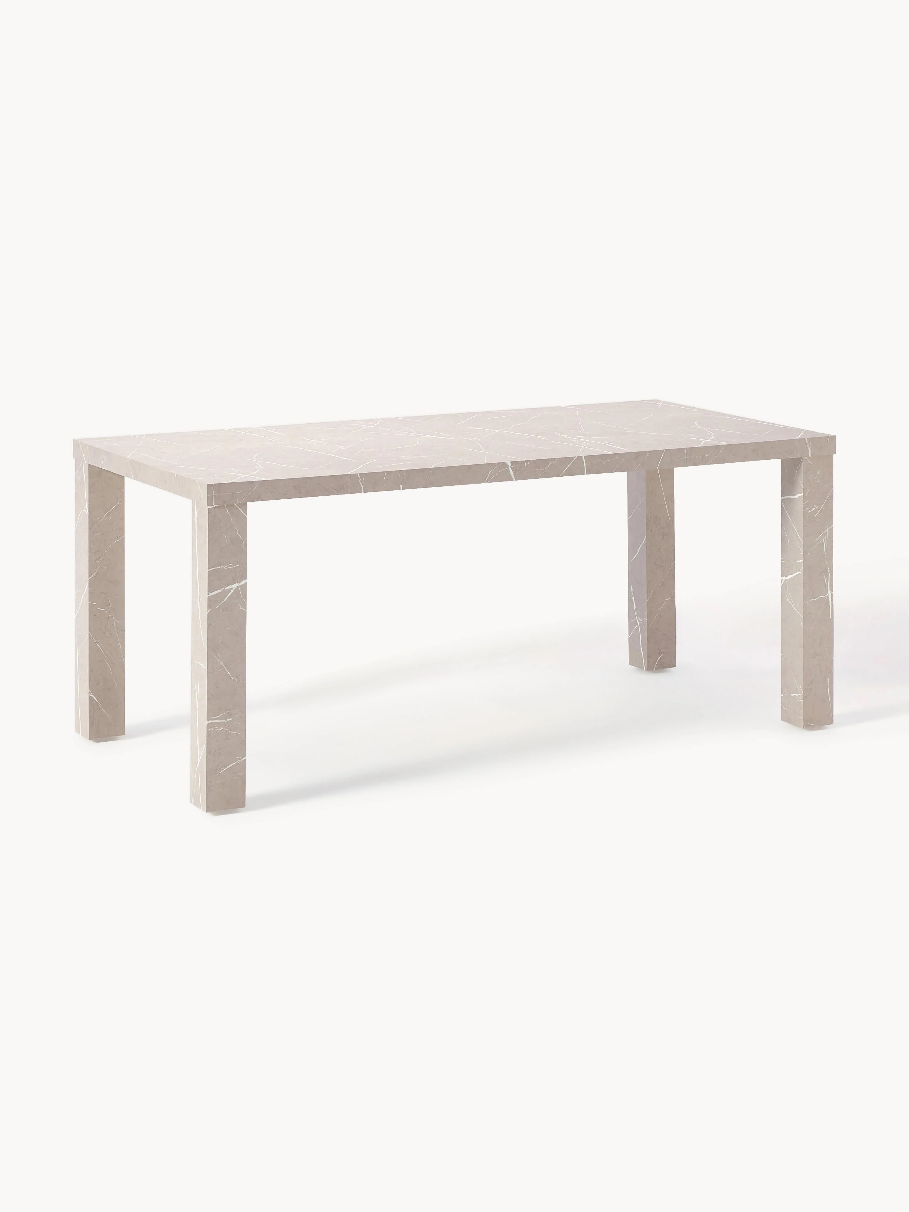 Eettafel Carl met marmerlook, in verschillende formaten