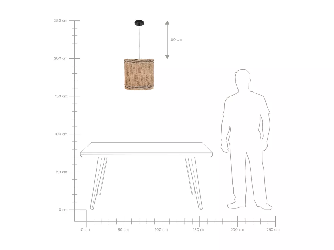 Lampe suspension LUAPULA Papier Naturel