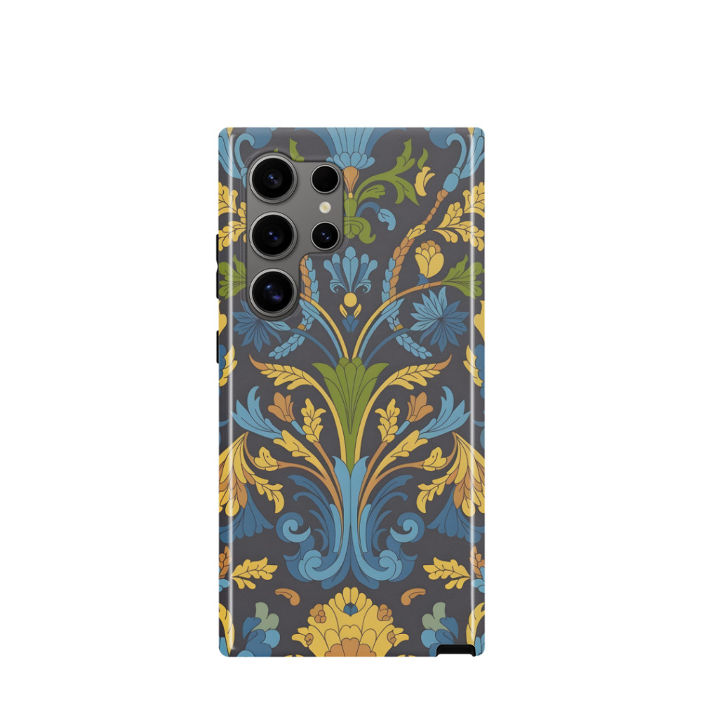Samsung Galaxy S24 Ultra Hybrid (Kunststoff / Gummi) Hülle Majolika Harmonie - Gelb