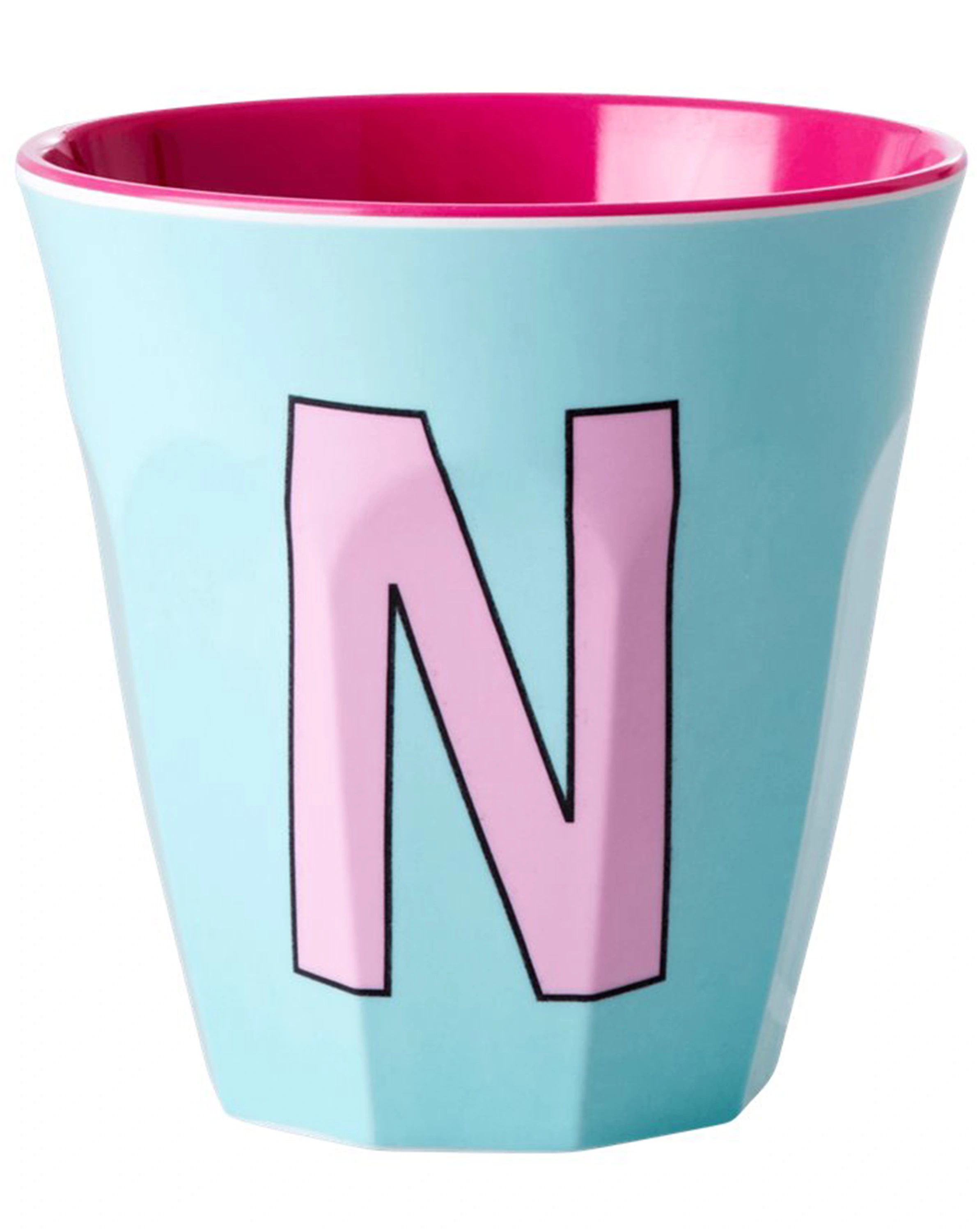 Melamin-Becher LETTER N - MEDIUM in mint