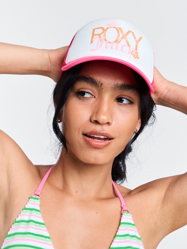 Roxy X Juicy Couture Casquette trucker Rose Femme