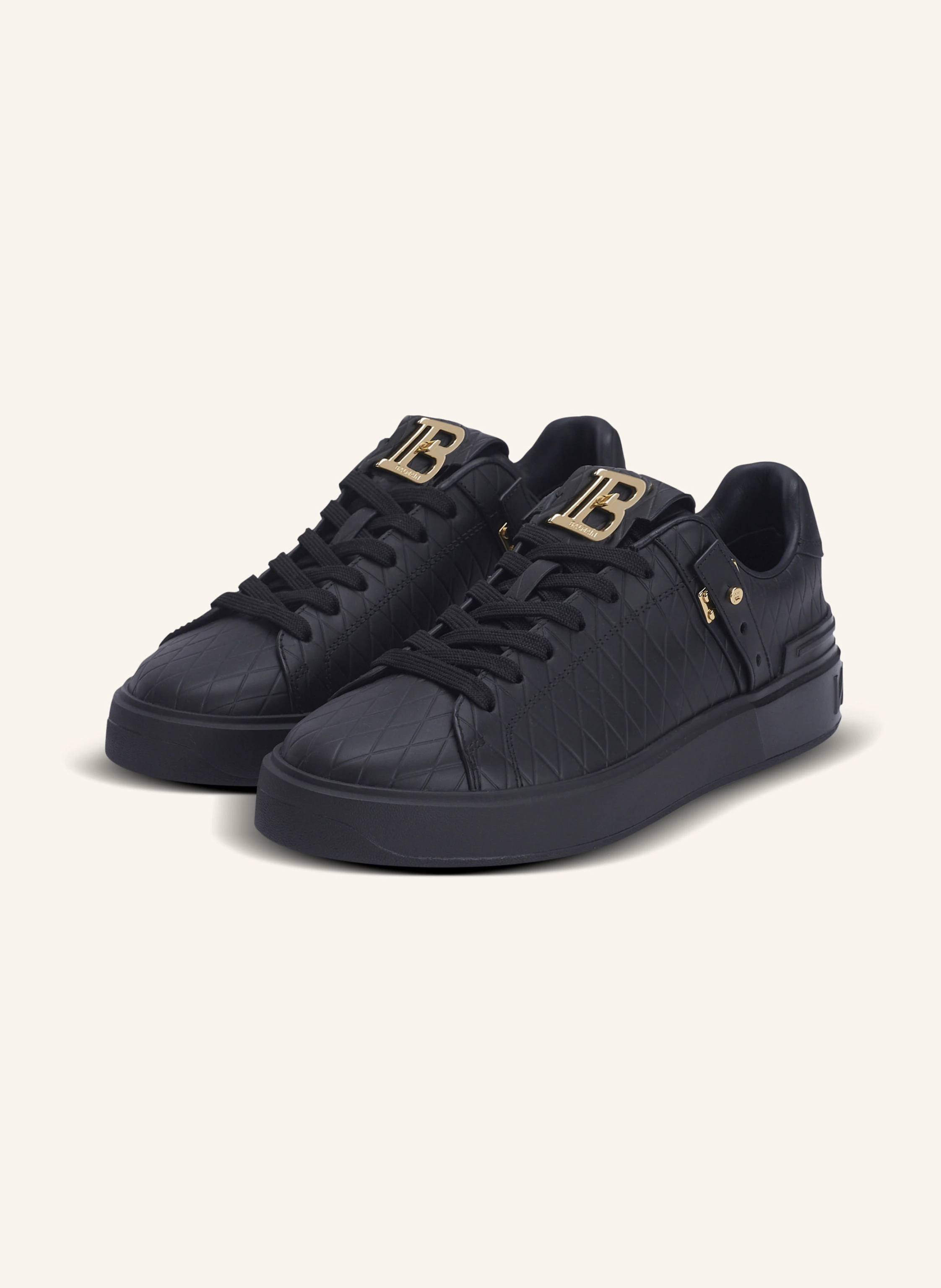BALMAIN Sneakers B-Court B-Buzz aus geprägtem Kalbsleder