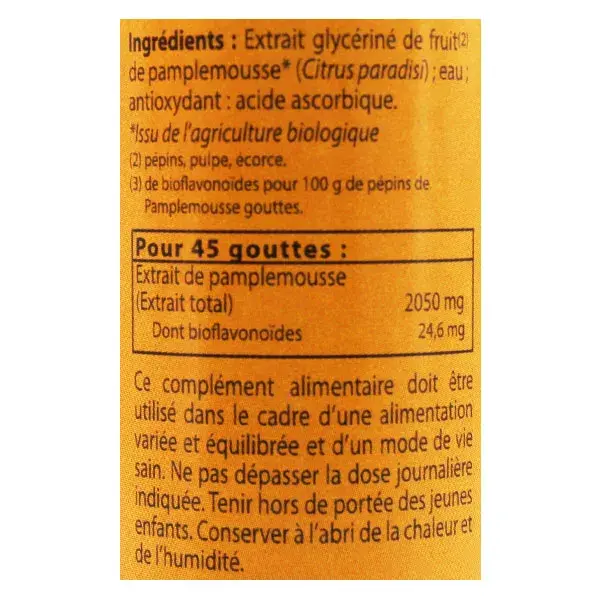 Extrato Fluido de Semente de Toranja Orgânica Biotechnie 30ml