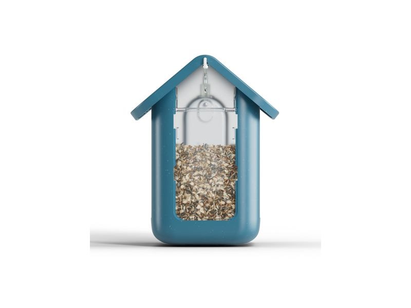 Birdbuddy Futterspender 2.0 mit Solardach und AI Vogelerken Vogelhaus mit integrierter Kamera und Solardach