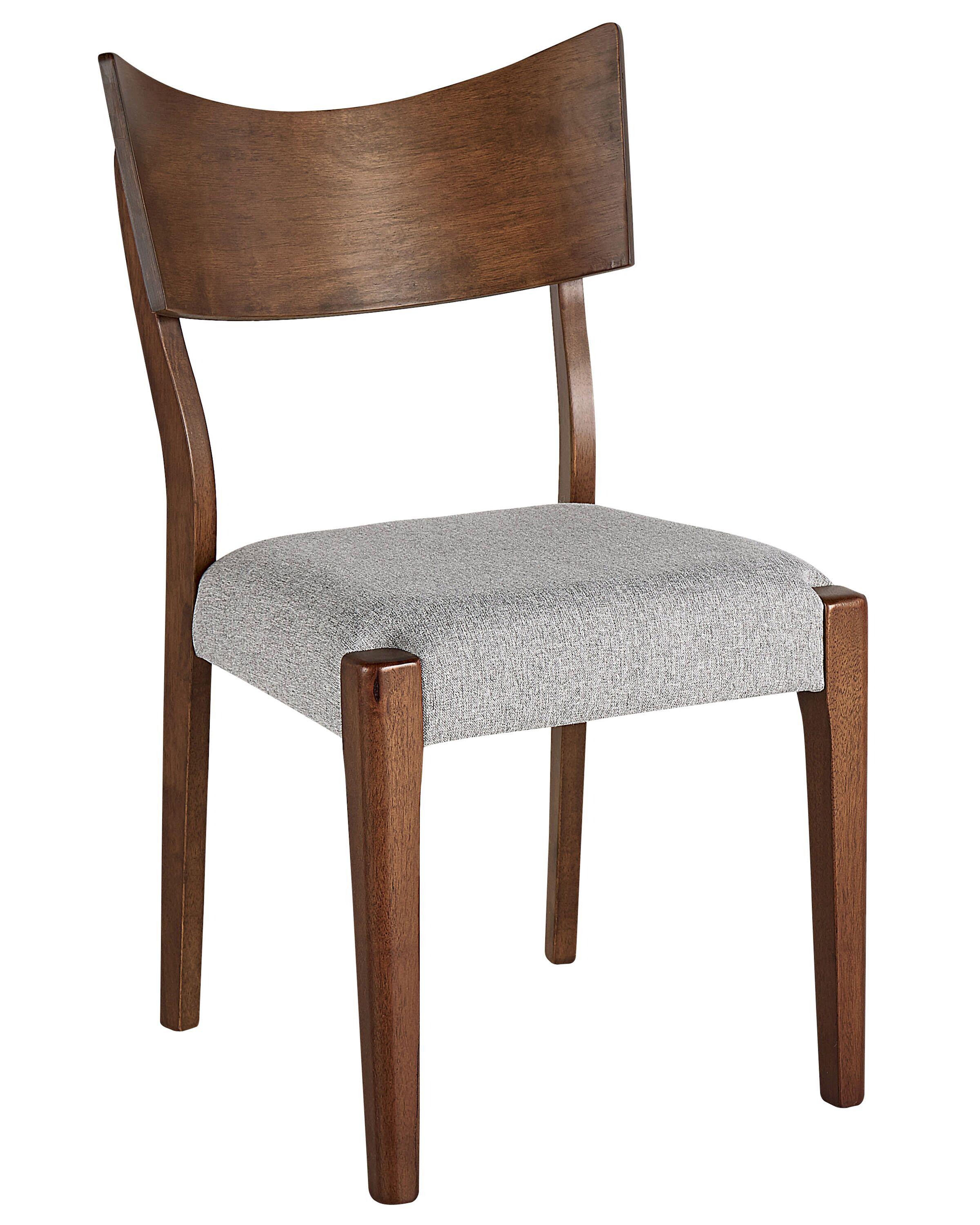 Set van 2 eetkamerstoelen EDEN Hout Lichtgrijs