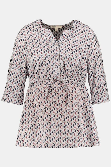 Bellieva-Bluse, Umstandsmode, Knopfleiste, 3/4-Ärmel, Biobaumwolle, GOTS
