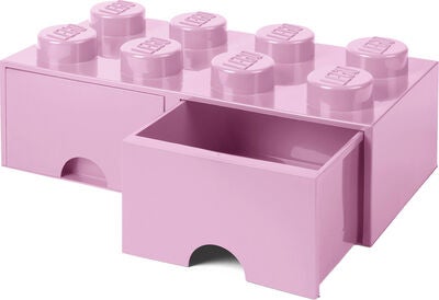 LEGO Oppbevaringsboks med Skuff 8, Rosa