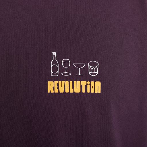 Revolution Printet T-shirt, Purple, XL