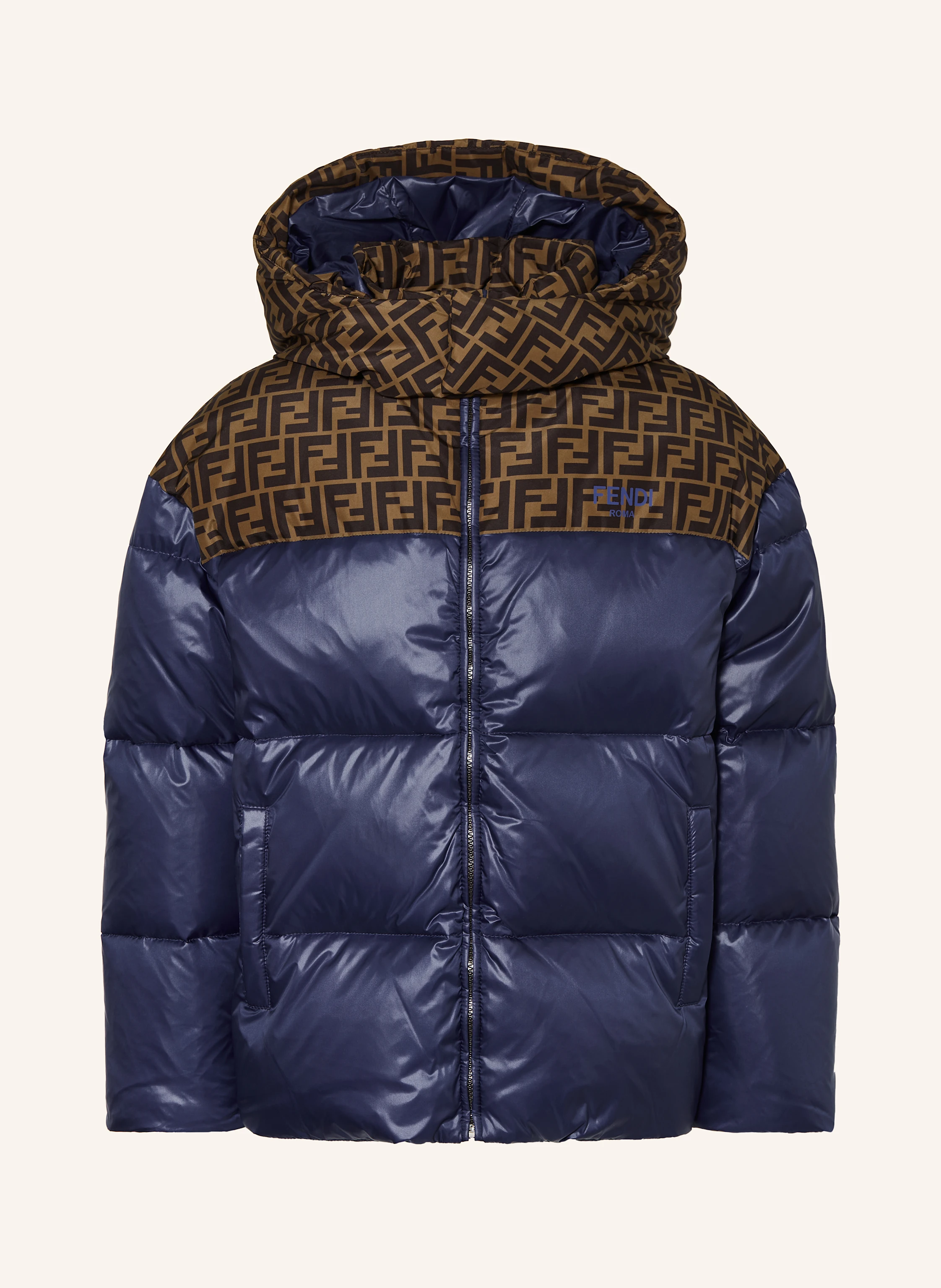 FENDI Daunenjacke mit abnehmbarer Kapuze