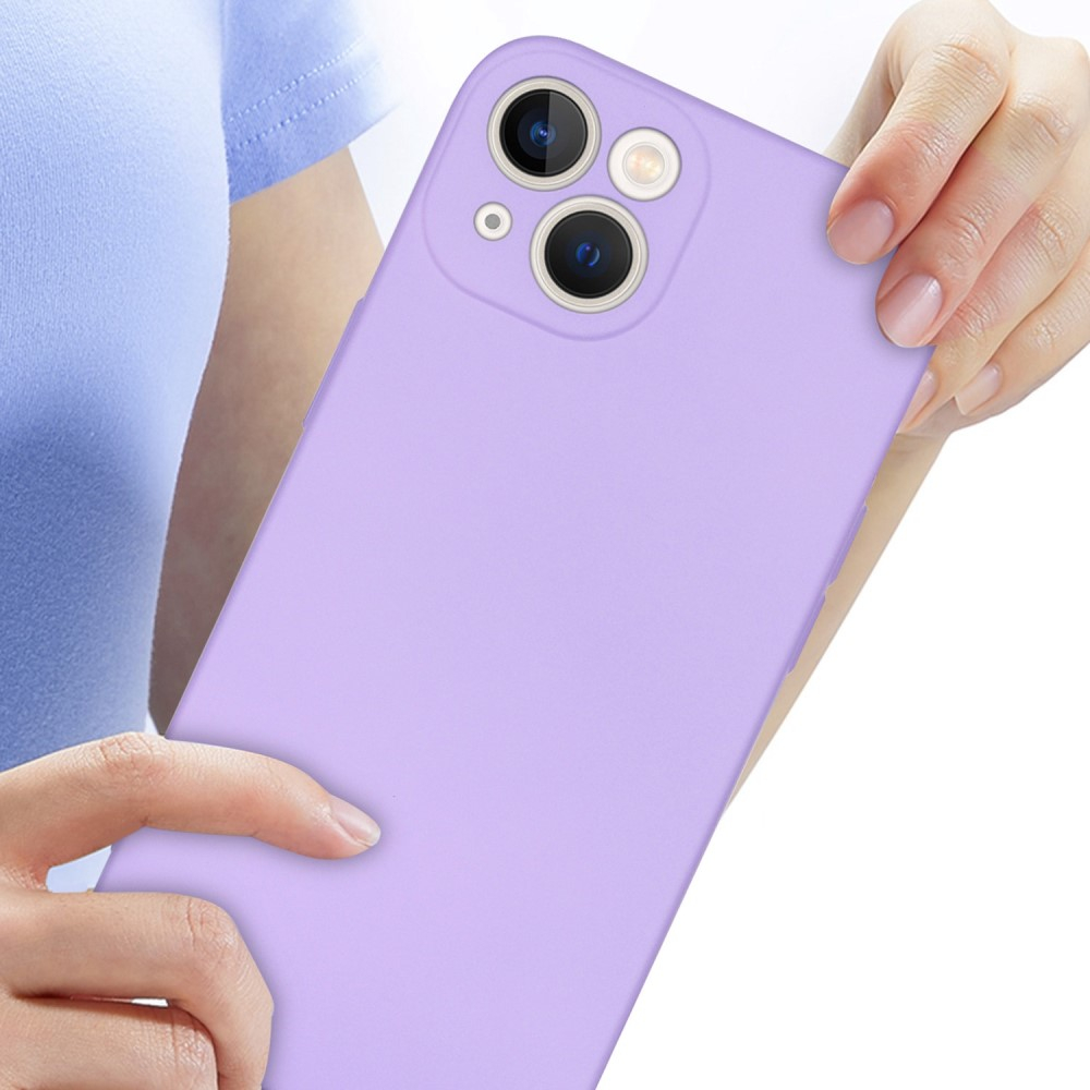 iPhone 13 Soft Touch Gummi Case Hülle mit Kameraschutz - Schwarz