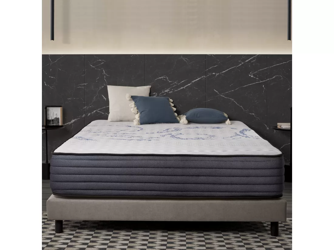 Naturalex - Matelas Perfectsleep 160x200 cm - Mousse HR - Accueil Blue Latex - Très épais 30 cm, Mémoire de forme, Confortable, Face été, hiver - Antibactérien