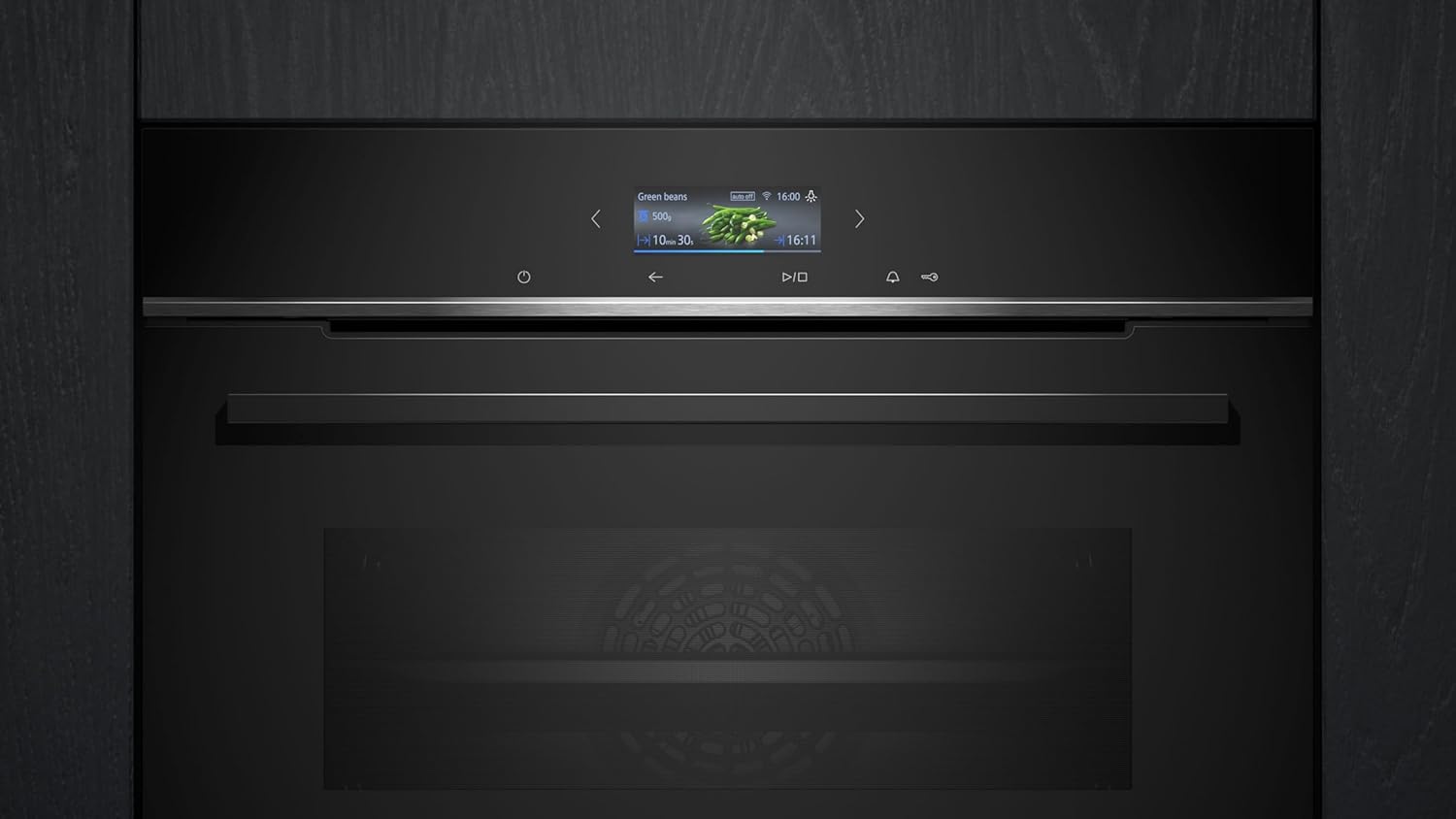 Siemens HB774G1B1, Stiftung Warentest Testsieger*, iQ700 Smarter Einbau-Backofen 60x60 cm, Made in Germany, activeClean Pyrolyse & humidClean Hydrolyse, Air Fry, Automatikprogramme, Touchscreen